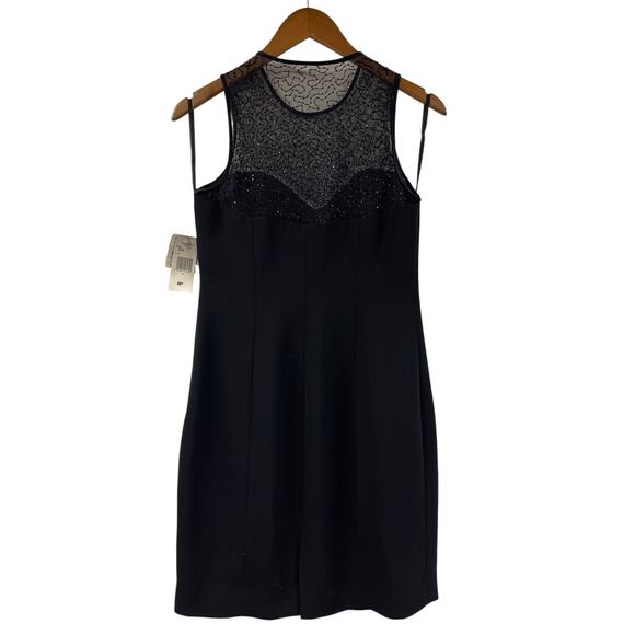 Jones New York Little Black Dress 8P Beaded Sheath Sleeveless Deadstock Cocktail - Picture 1 of 8